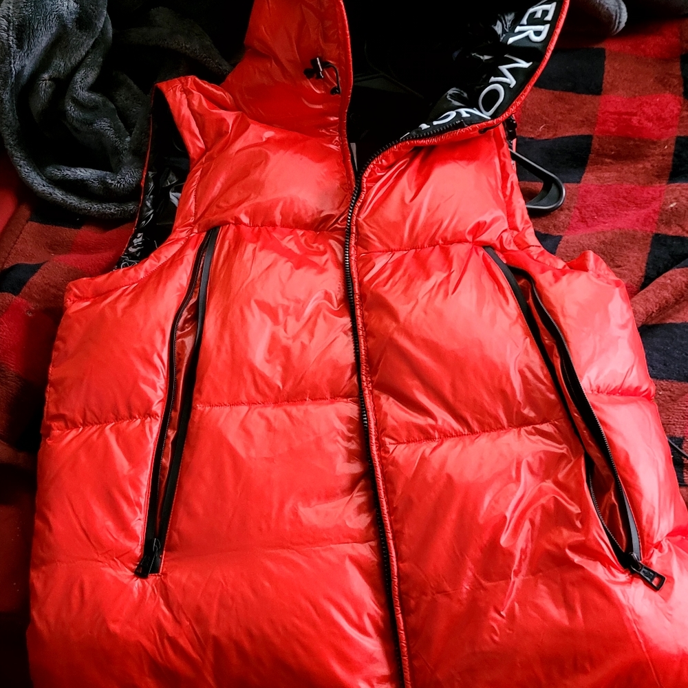 Red Moncler puffer vest XL